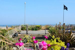 The garden with direct access to the beach